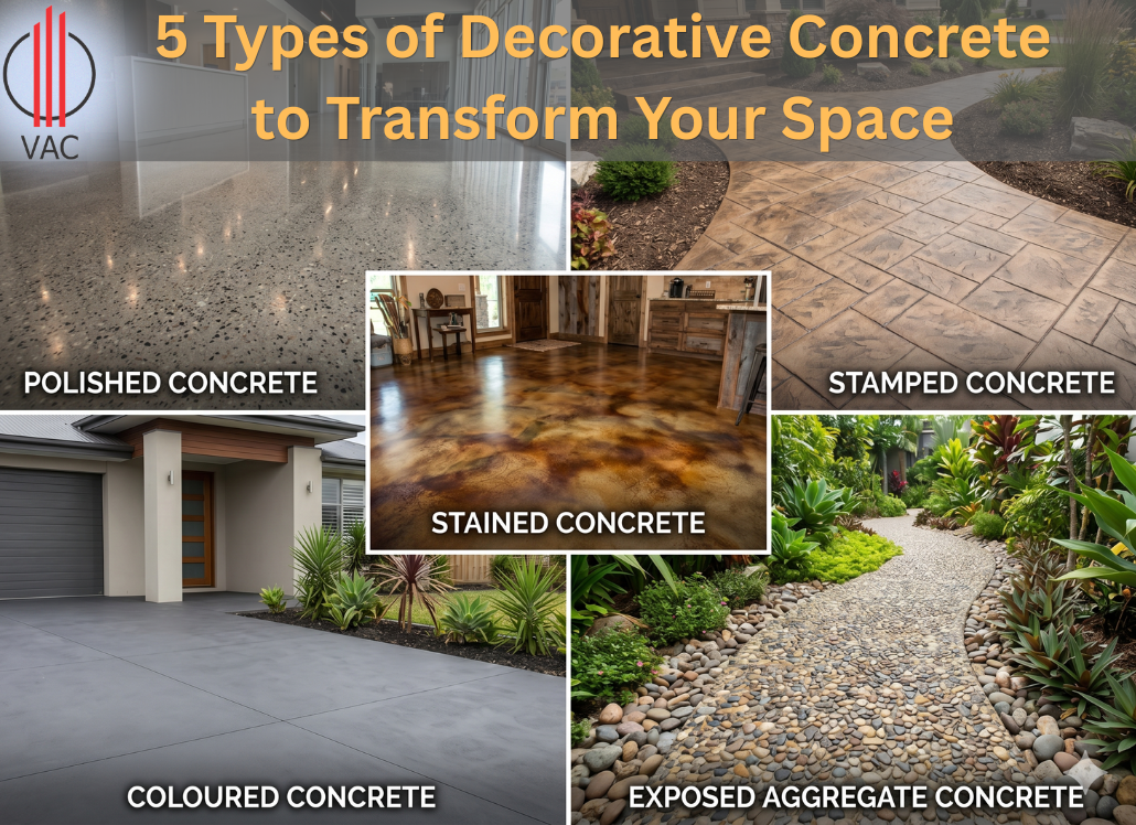 5 Types of Decorative Concrete to Transform Your Space
